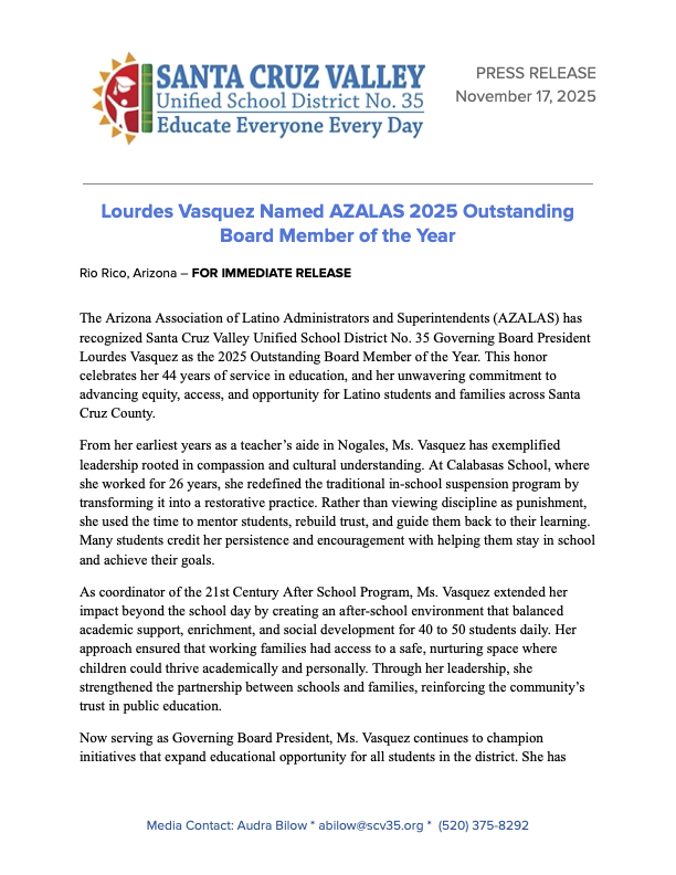 Lourdes Vasquez named Outstanding Board Member of the Year 