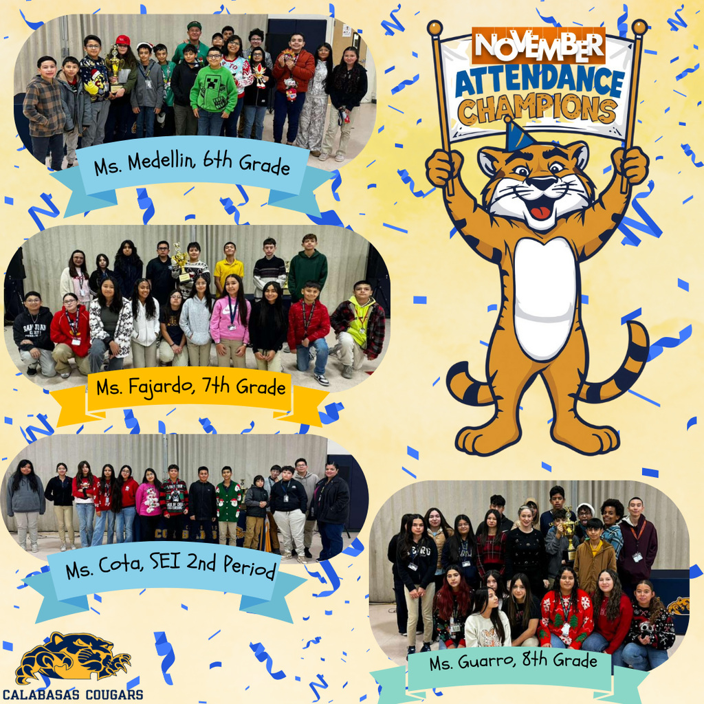 November Attendance Champions