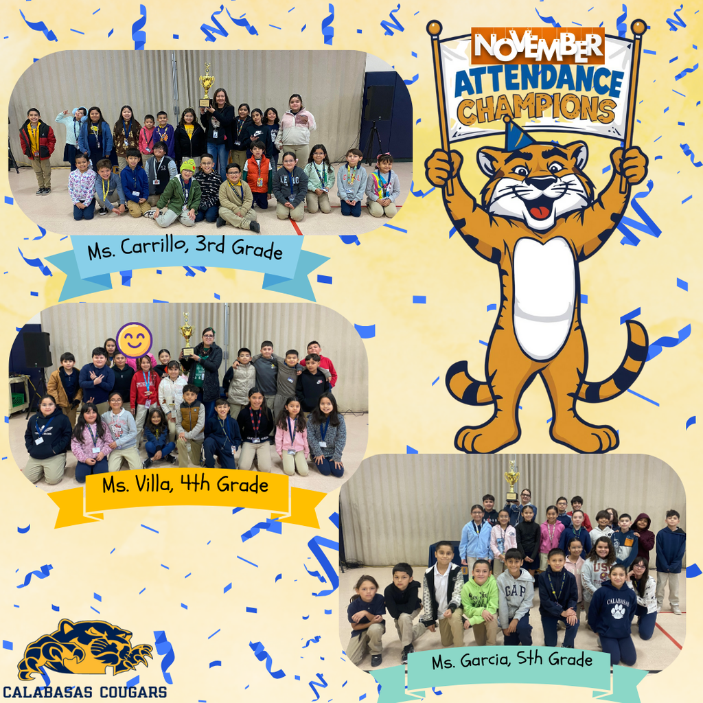 November Attendance Champions