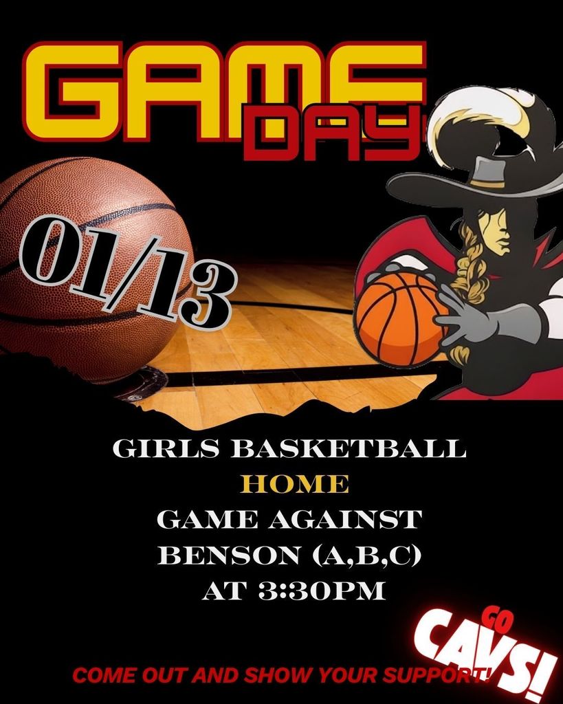 game day announcement for girls basketball home game