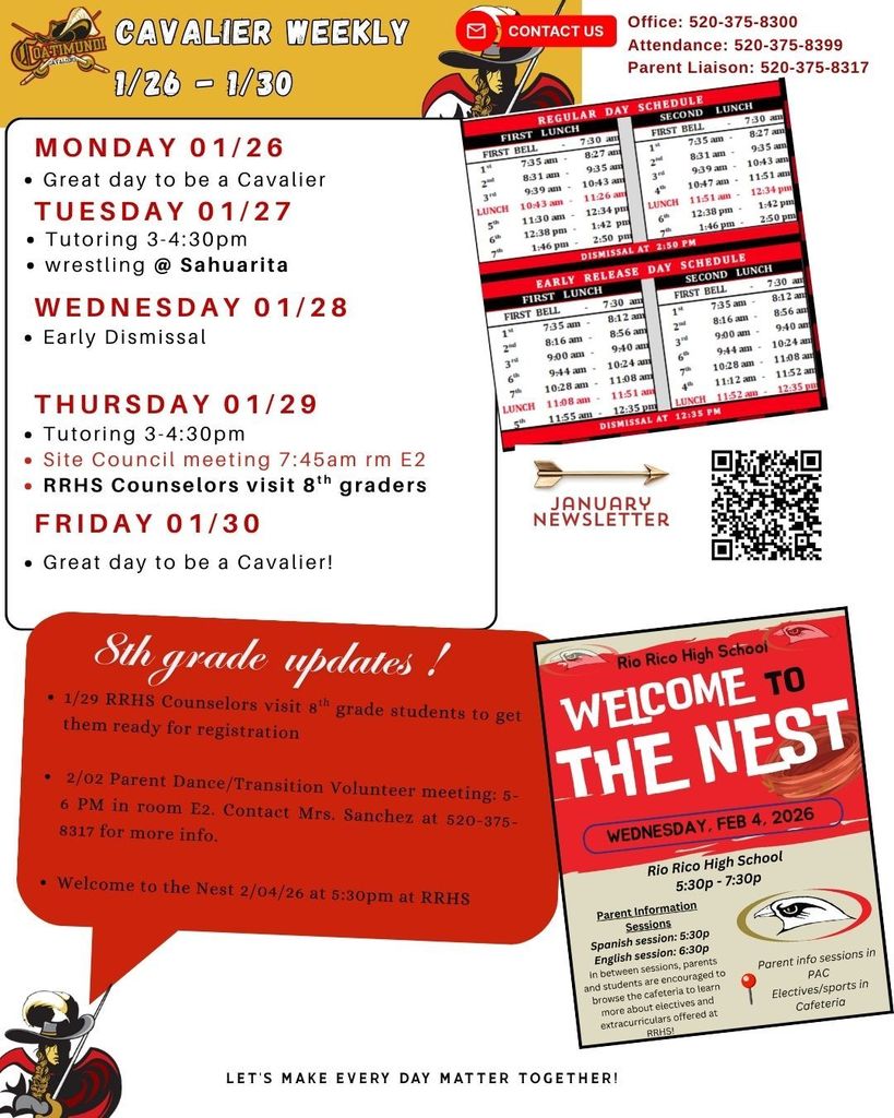 Week at a glance 1/26