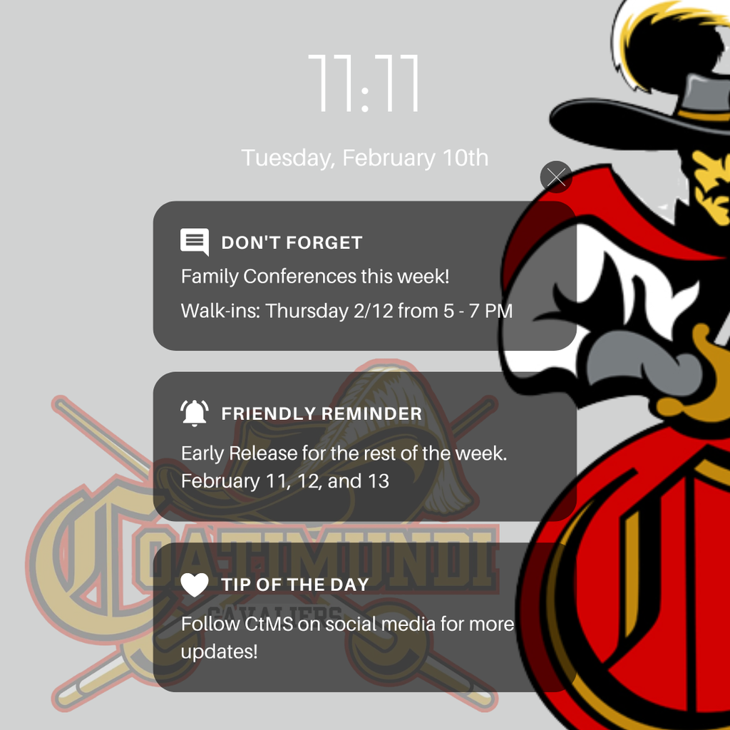 Early Release Reminder