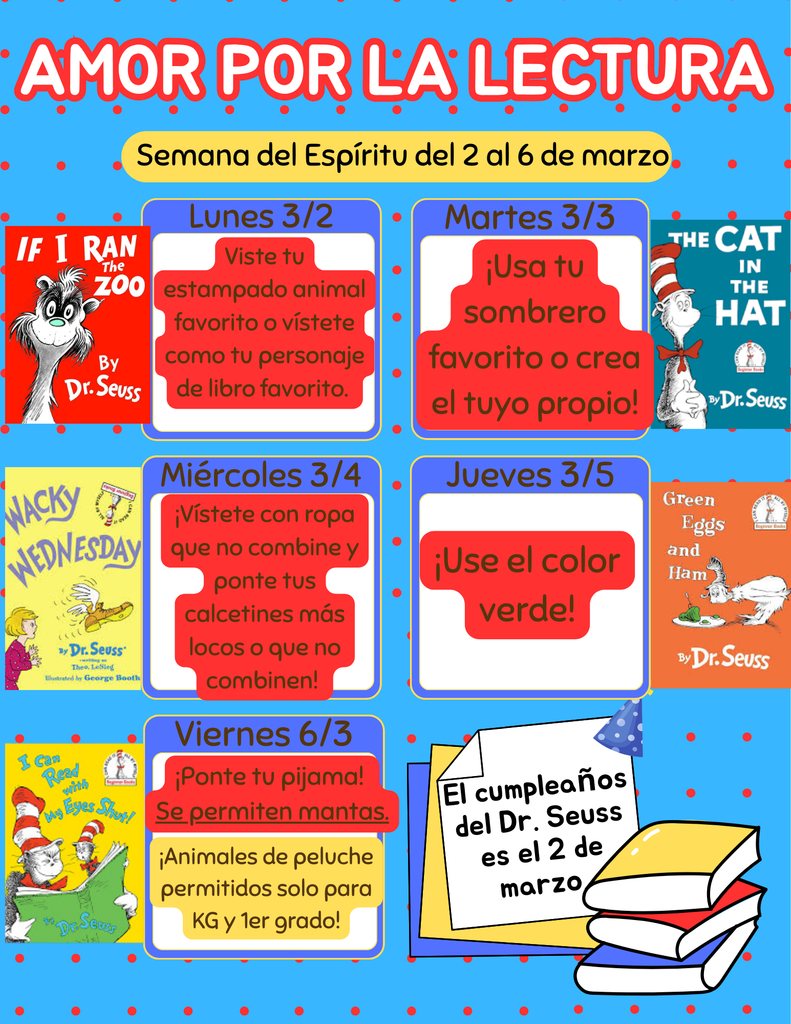 Love of Reading Spirit Week 