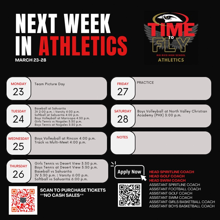 next week in athletics