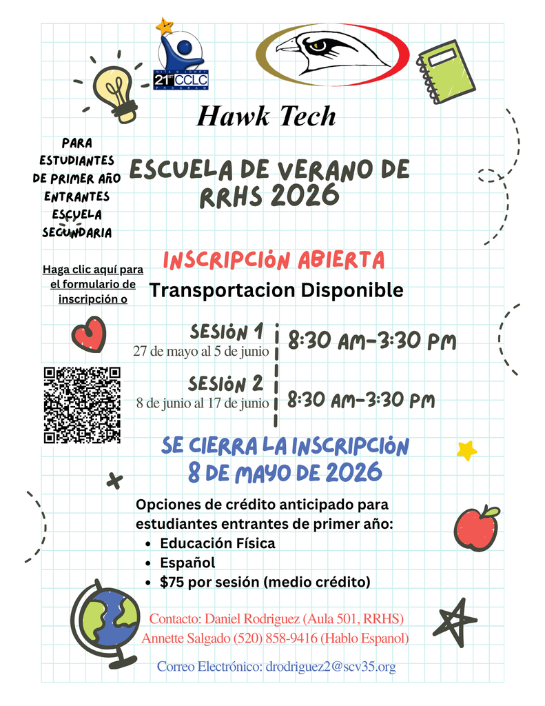 spanish version of summer school announcement 