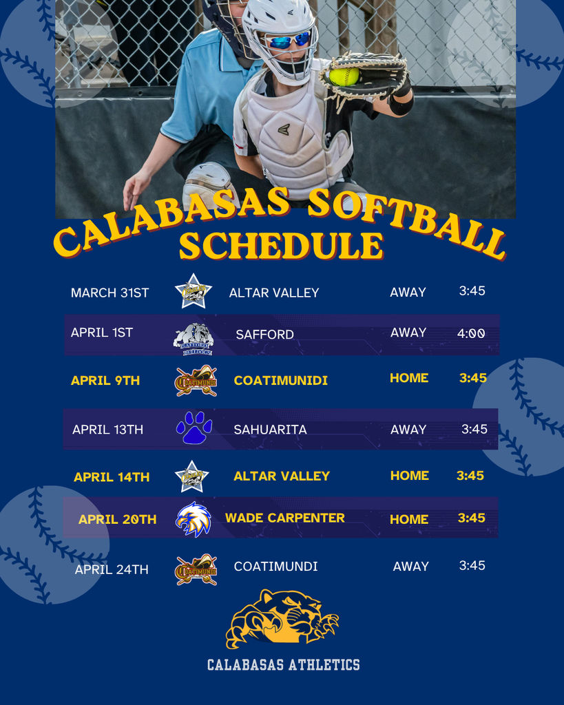 Softball Schedule 