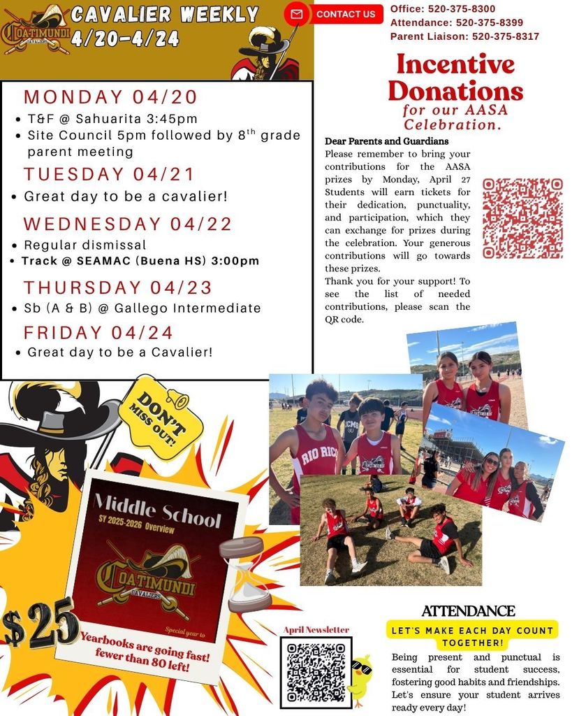 cavalier weekly - with pictures of track students