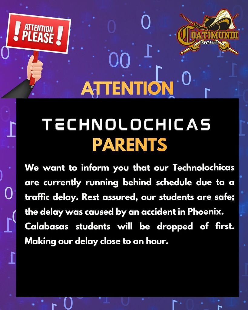 technolochicas running late announcement 