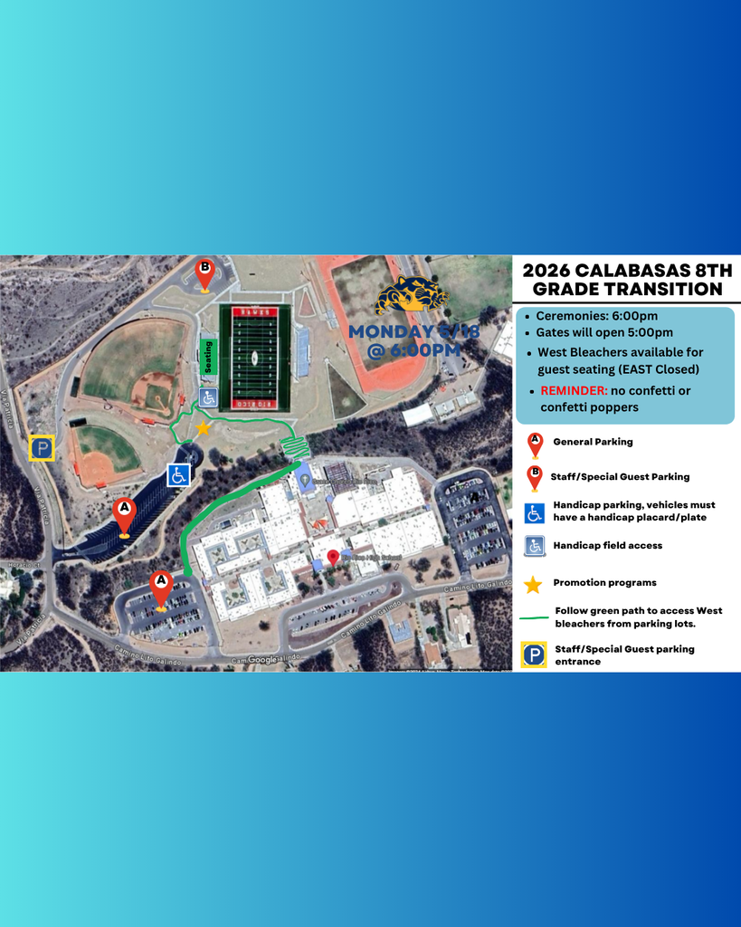 Transition Ceremony Parking Map