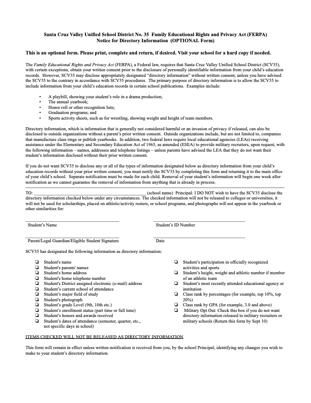 SCV35 OPT OUT FORM 2026-2027