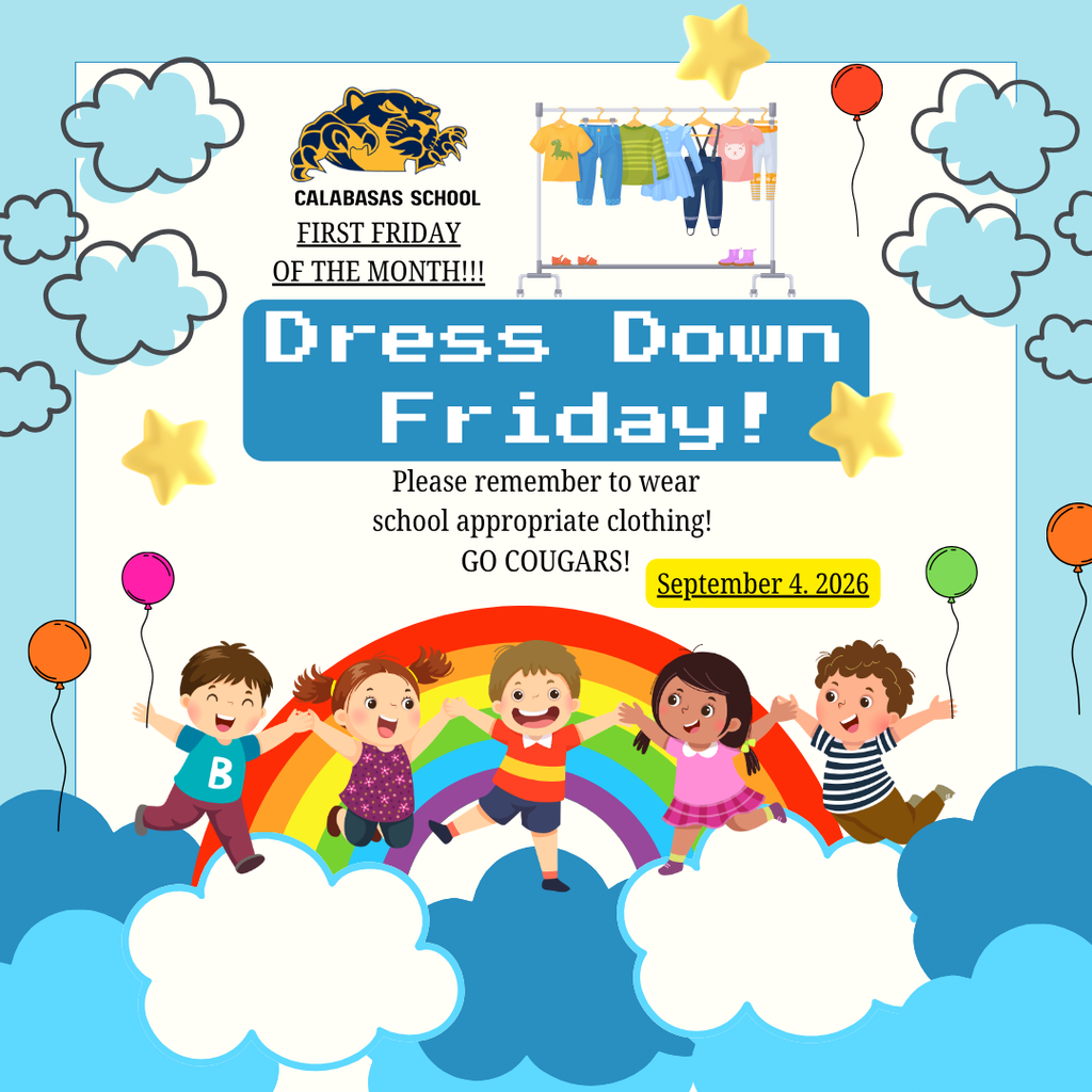 First friday of the month! Dress down! September 4, 2026