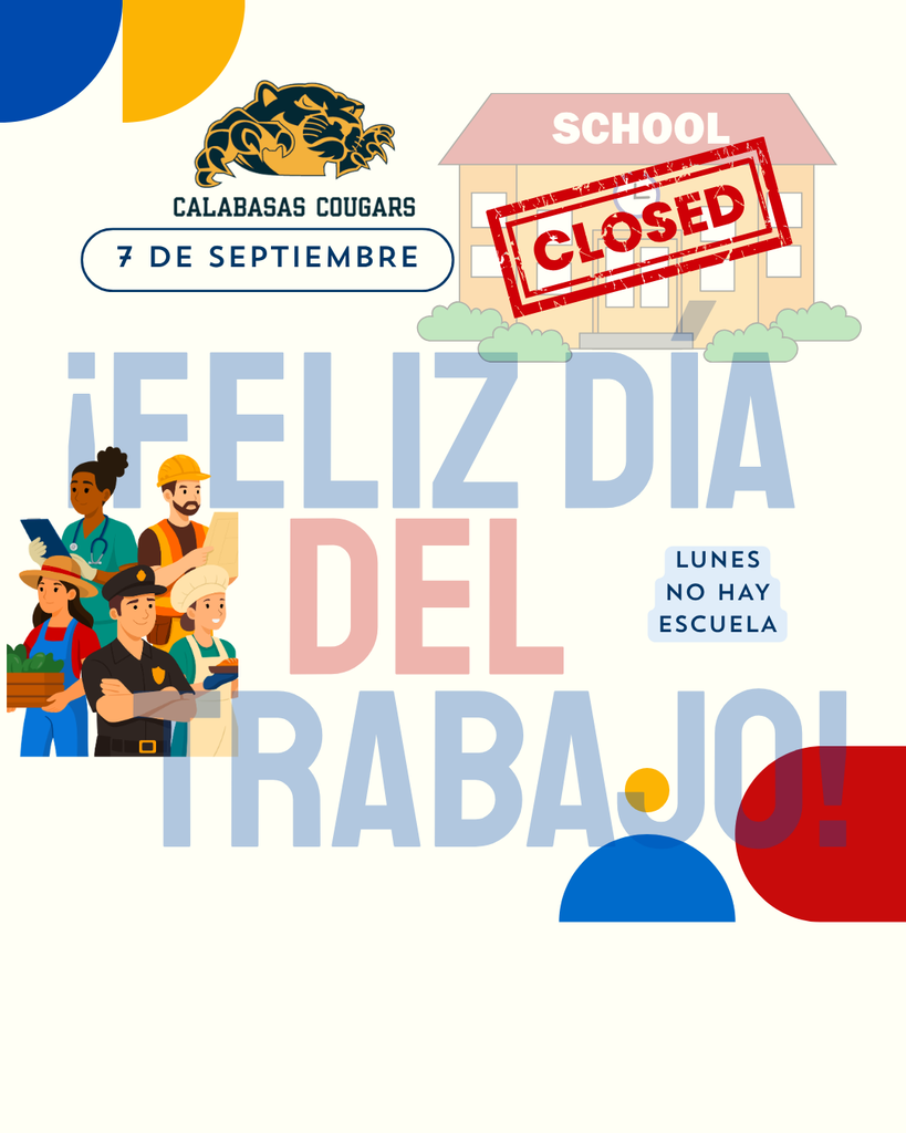 Feliz dia del trabajo! El 7 de Septiembre no tenemos clases! 
