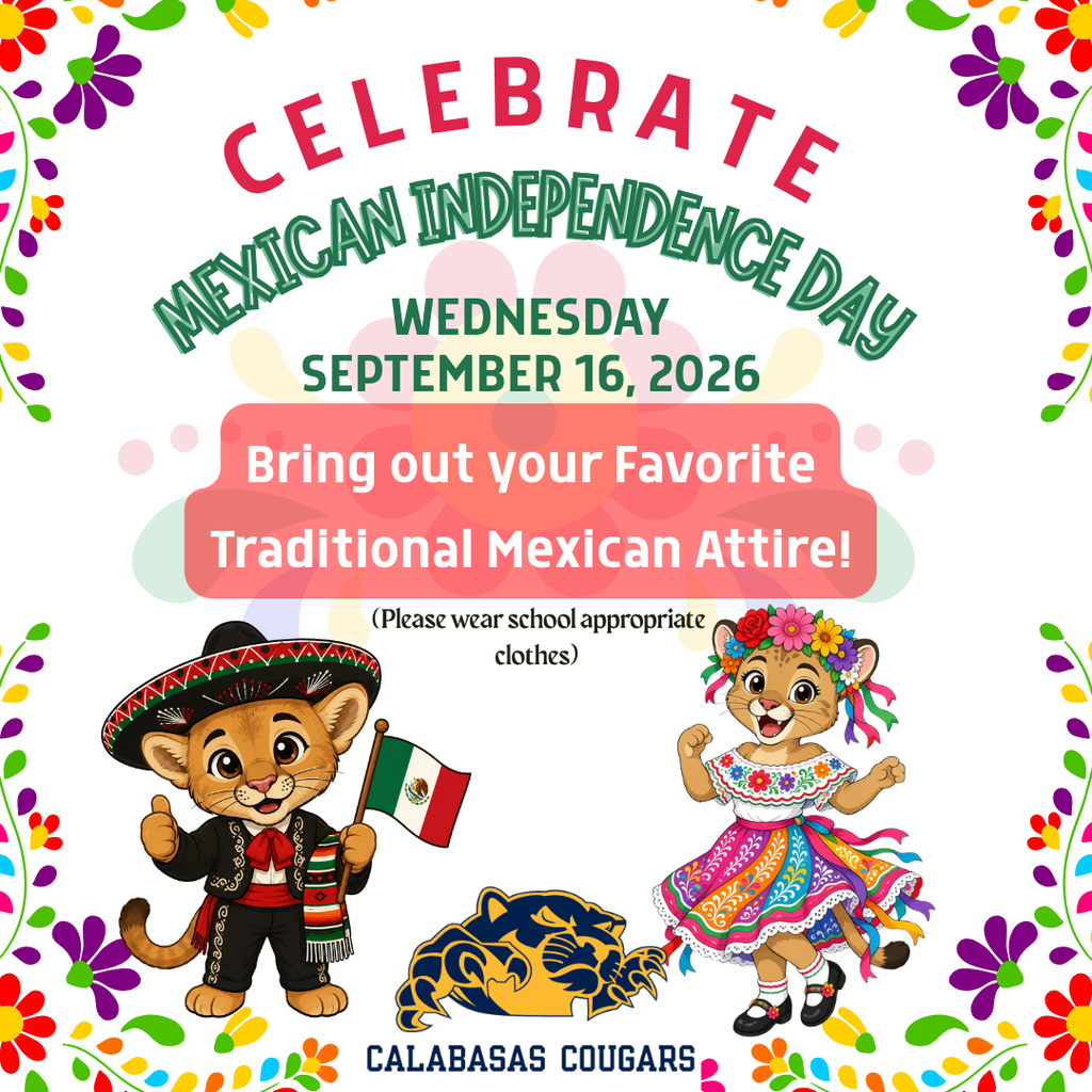 Celebrate Fiesta Mexicana, Wednesday Sept 16, 2026.