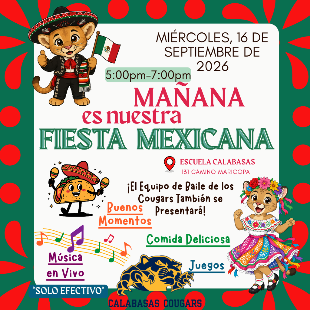 Fiesta Mexicana es Manana! 5-7PM