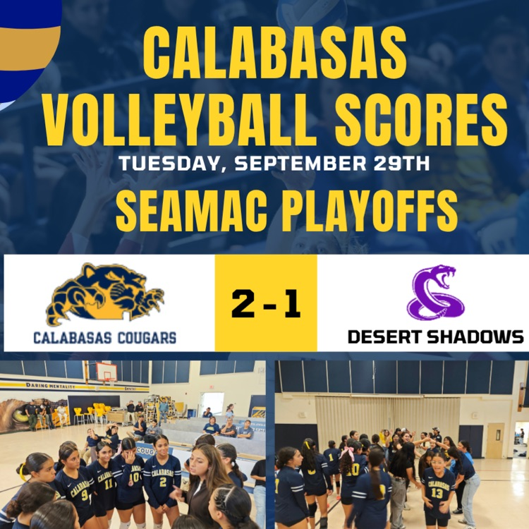 calabasas Volleyball game results 2-1 WIN