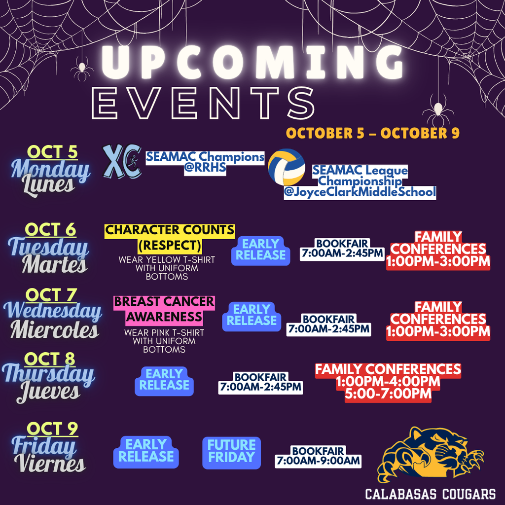 Upcoming Events Flyer