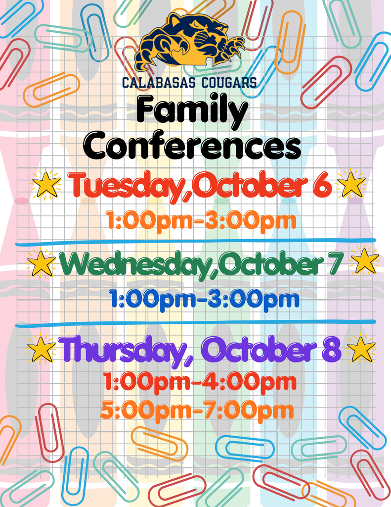 Family Conferences. Tuesday, Wednesday, Thursday