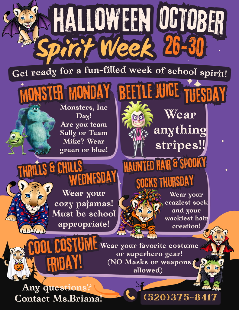 2026 Halloween Sprit Week 