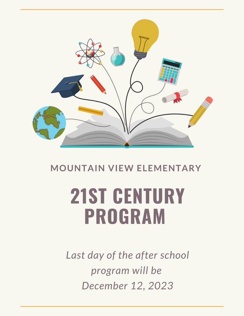 21st Century flyer. Last day of after school is December 12