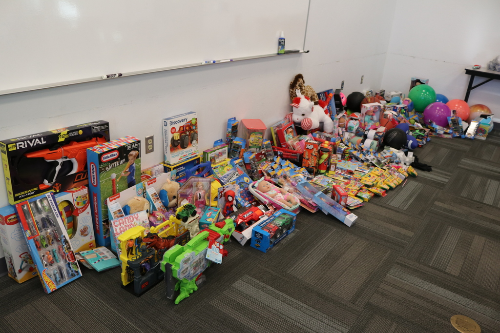 photo of toys collected during toy drive