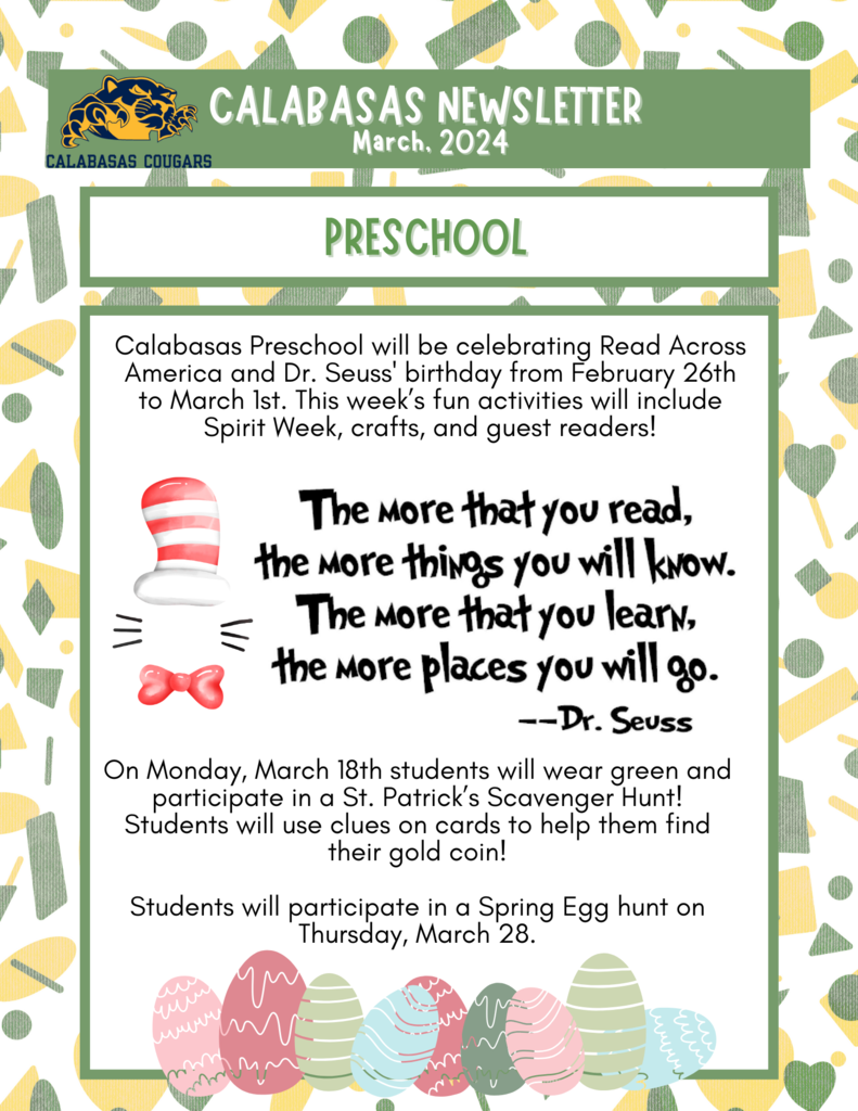 Newsletter - Preschool