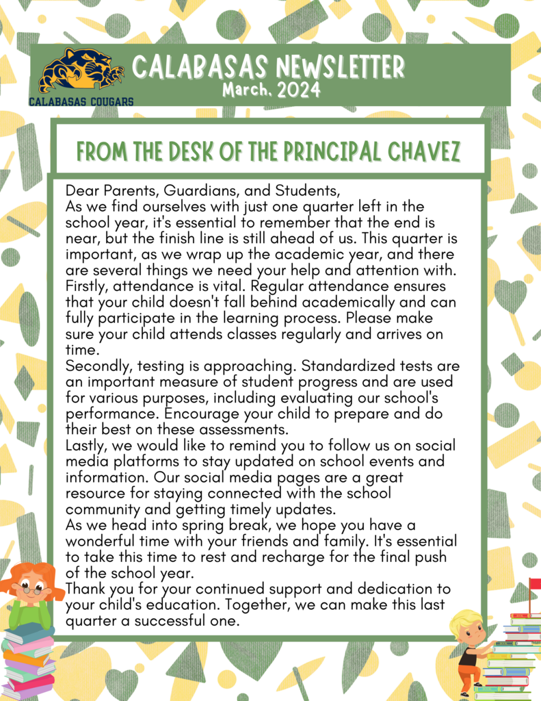 Newsletter - Mr. Chavez