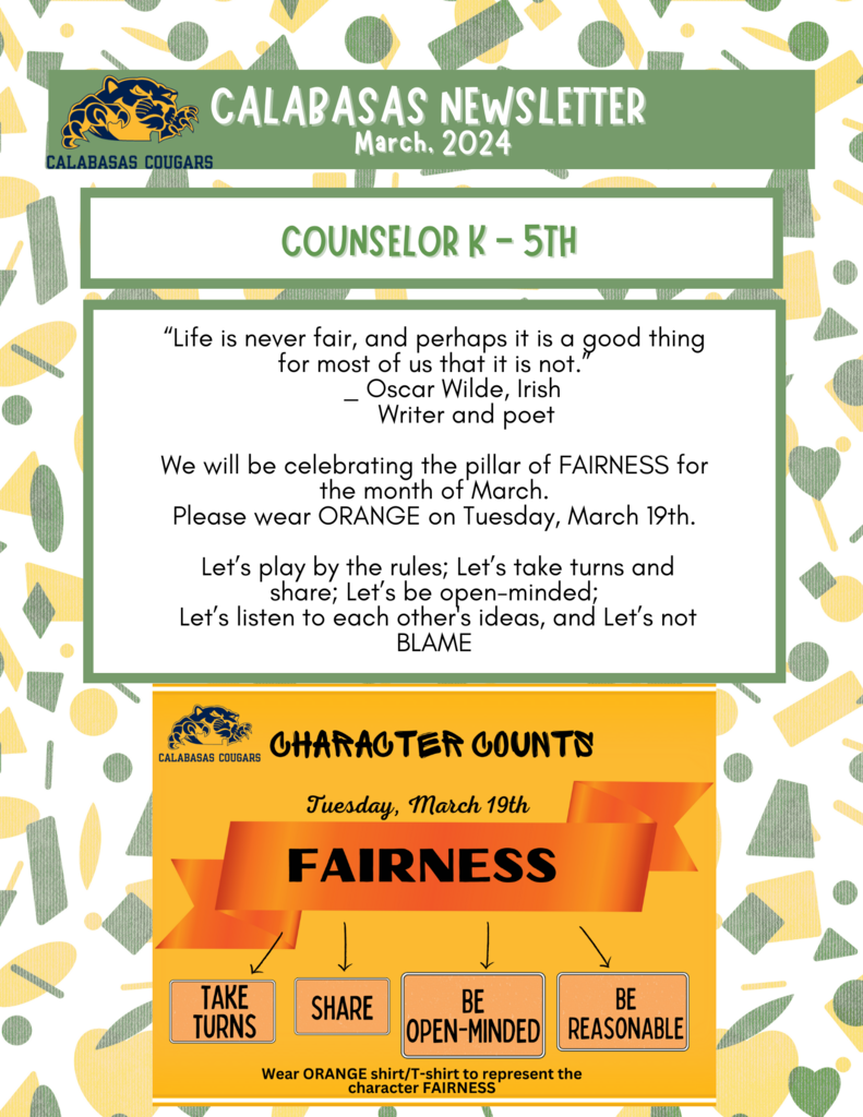 Newsletter Counselor K-5th