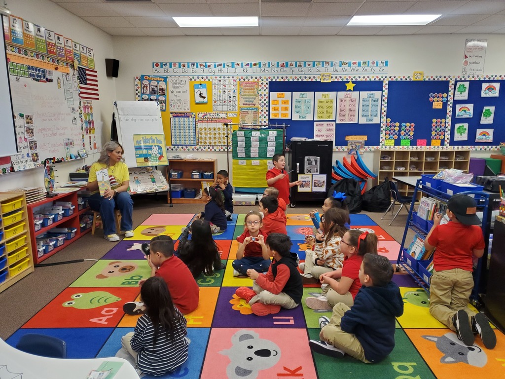 Guest reader reading to a class