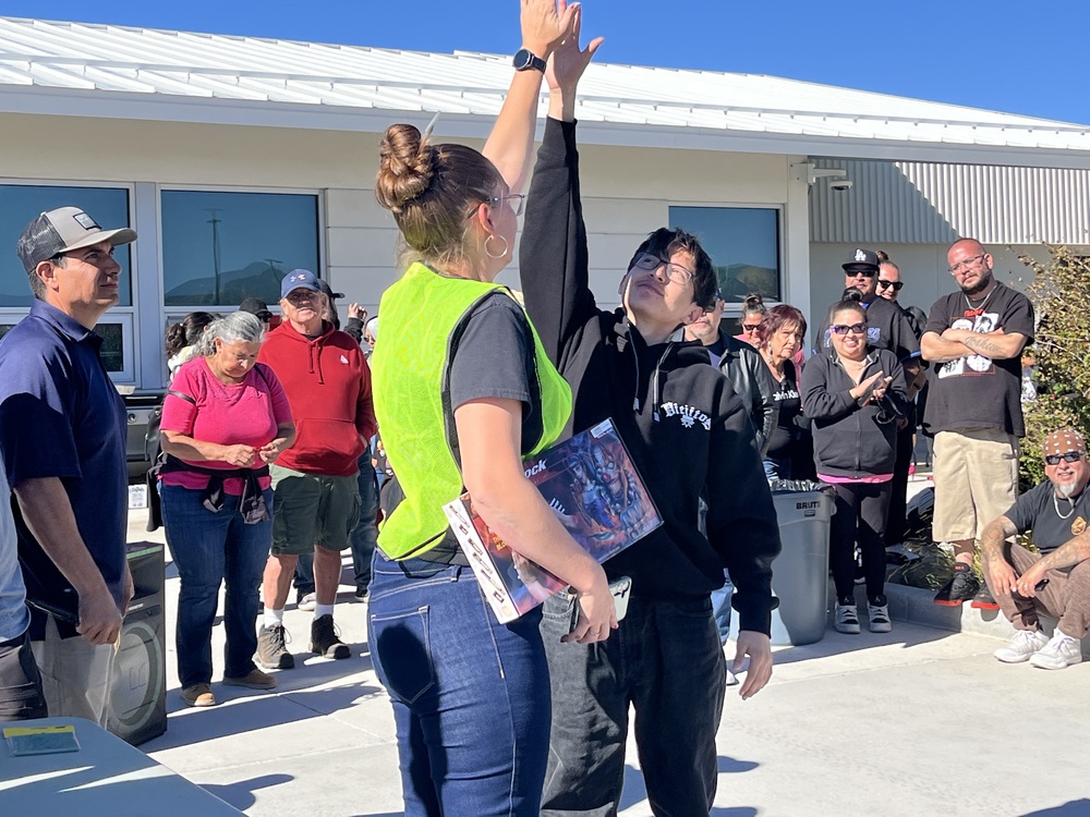 Juan Pablo High Fives Because He Won the  Welding & Paint Simulator Contests