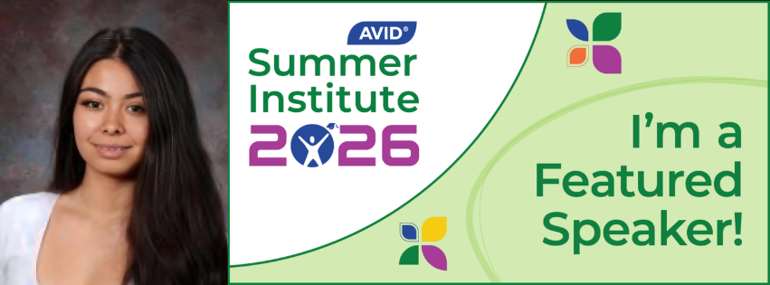 Azul Veleta has been selected to be a featured speaker at AVID's Summer Institute 2026.
