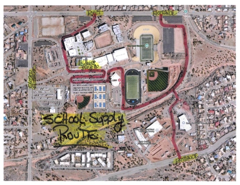 Special entrances located on Siringo and W. Zia Rd. for this event.