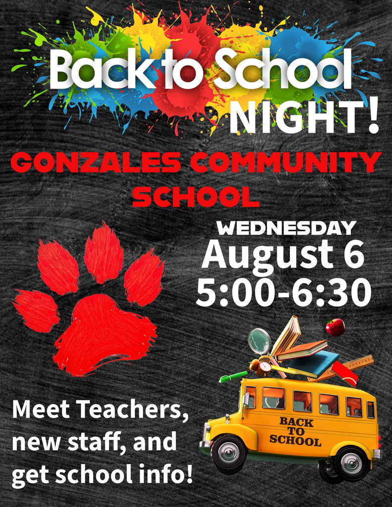Meet Teachers in August 6th for our Back to School Night from 5:00PM to 6:30PM.