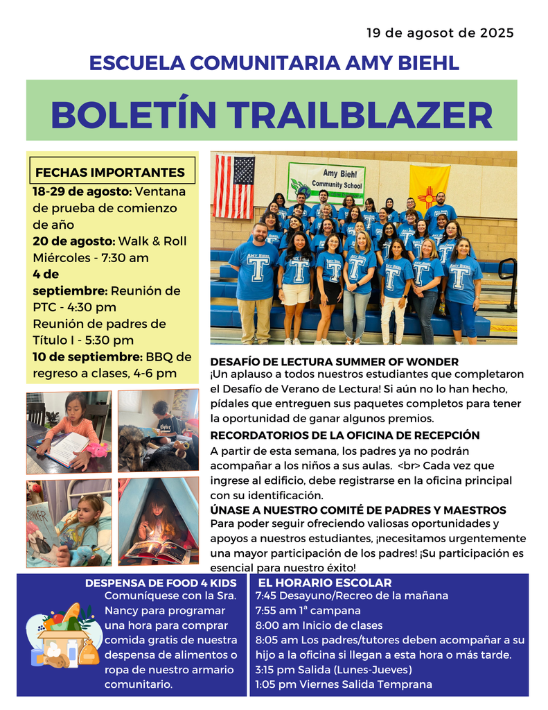 Boletin Trailblazer agosto
