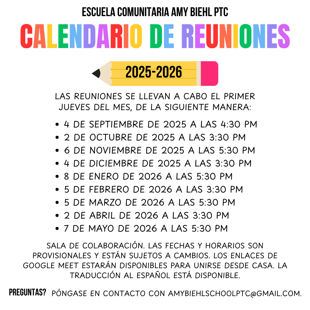 calendario de reuniones