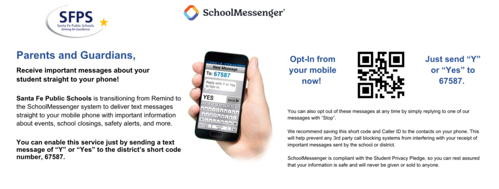 New School Communication App please use QR code to download app.