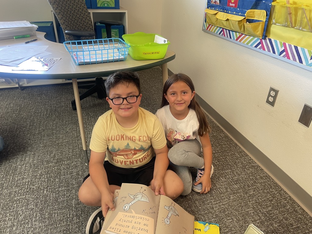students reading together