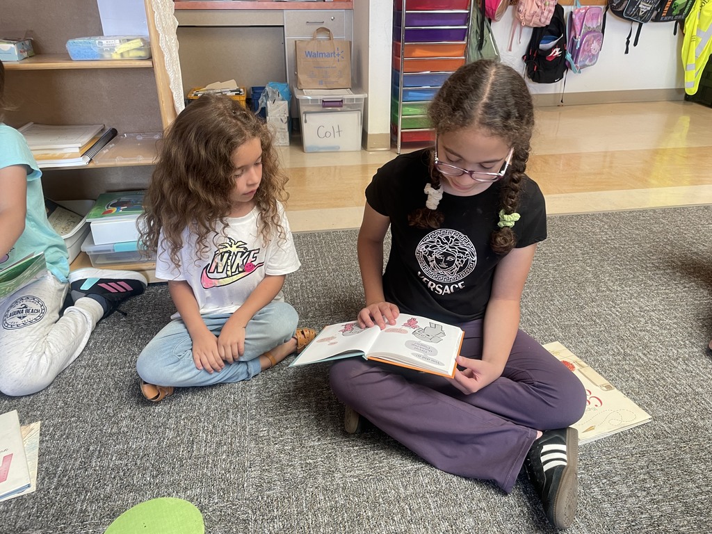 students reading together