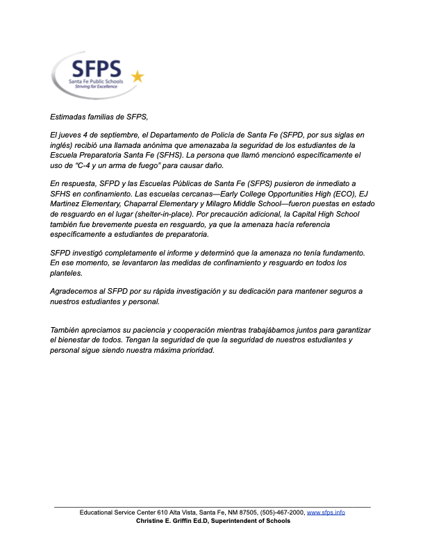 SFHS incident