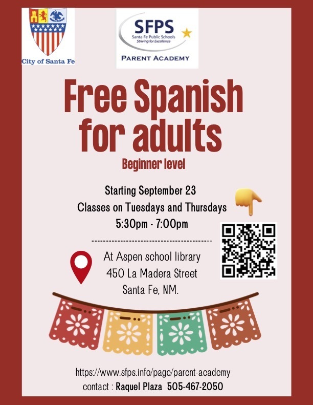 Free Spanish classes for adults, beginner level