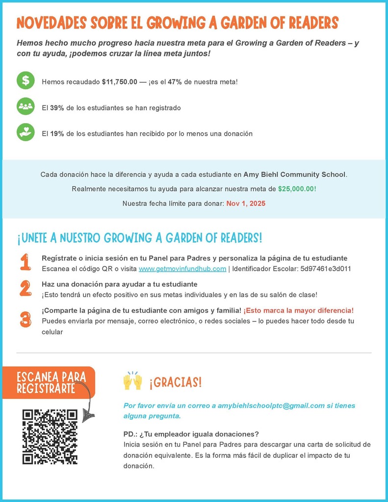 funraiser update flyer spanish