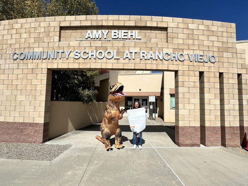 dino and staff member
