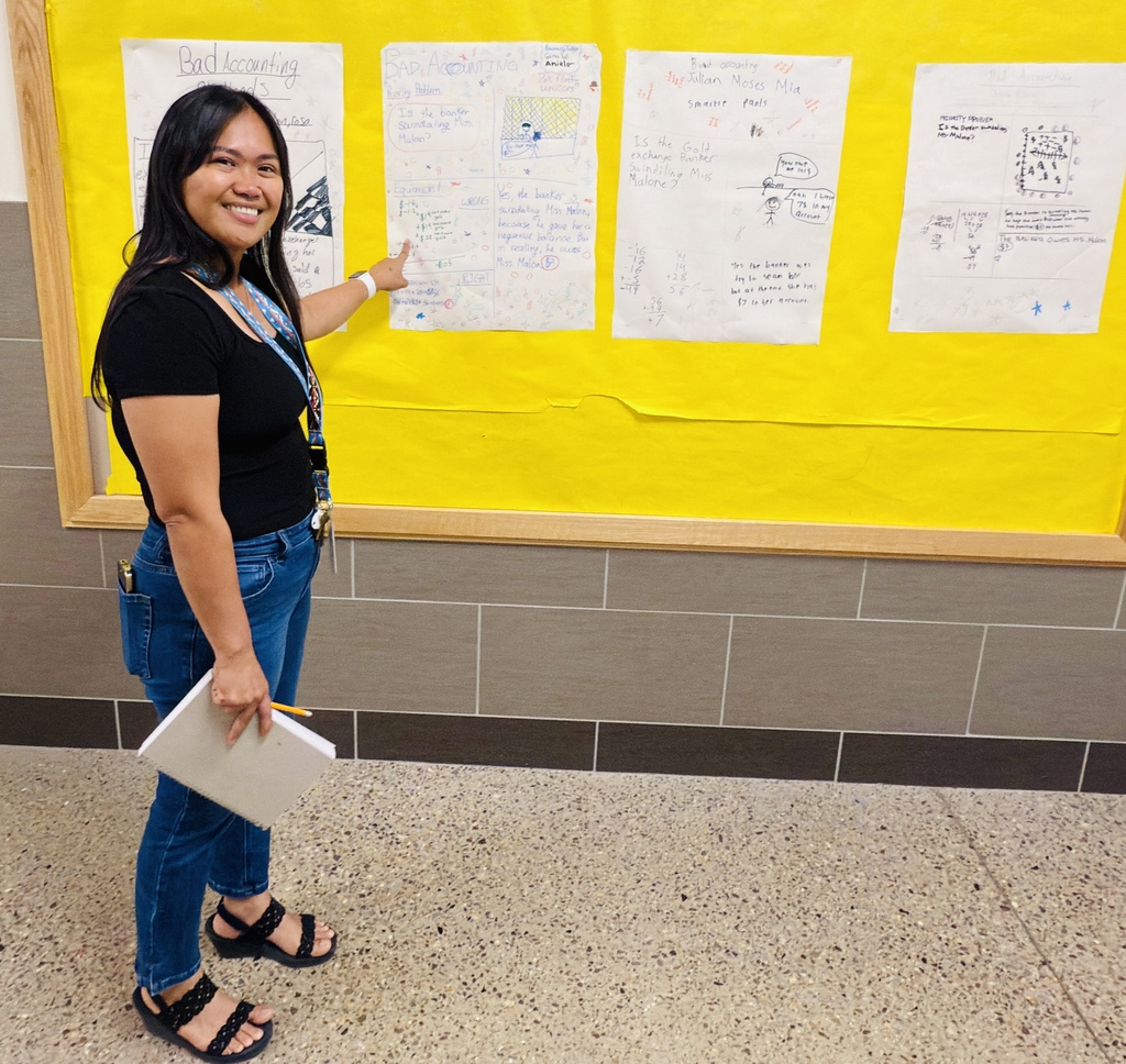 Ms. DeLeon’s math class solves real life problems.