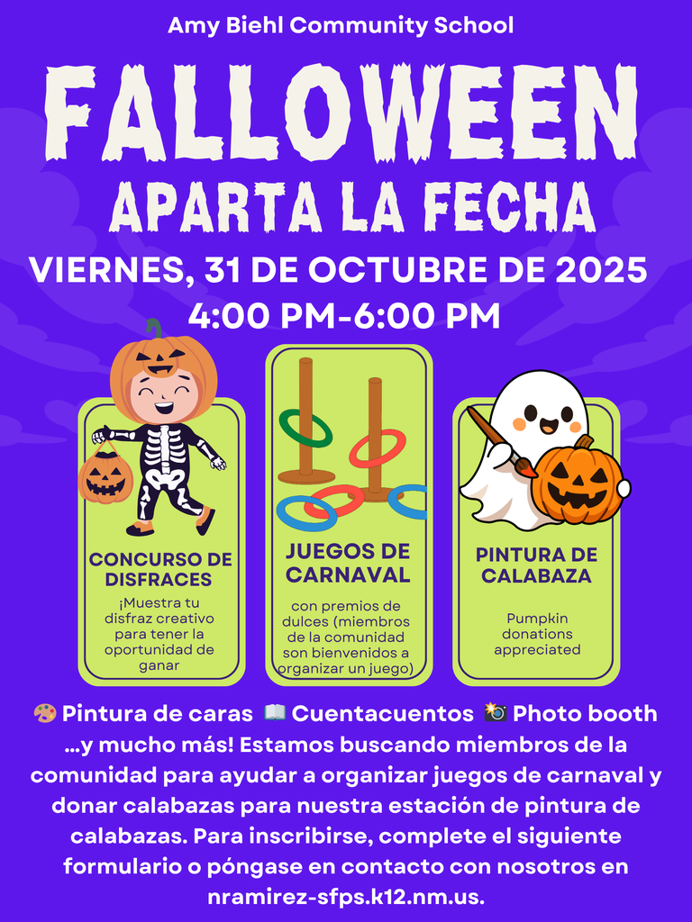 Falloween flyer Spanish