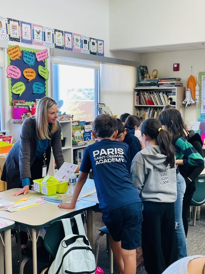 Dr Christine E Griffin with students 