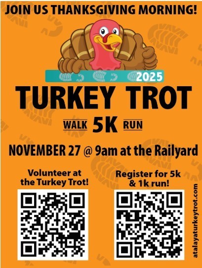 Turkey Trot 9am 5K run/walk 11/27