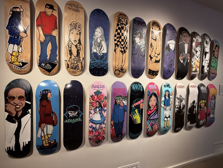 a favorite of the students was the painted skateboards 