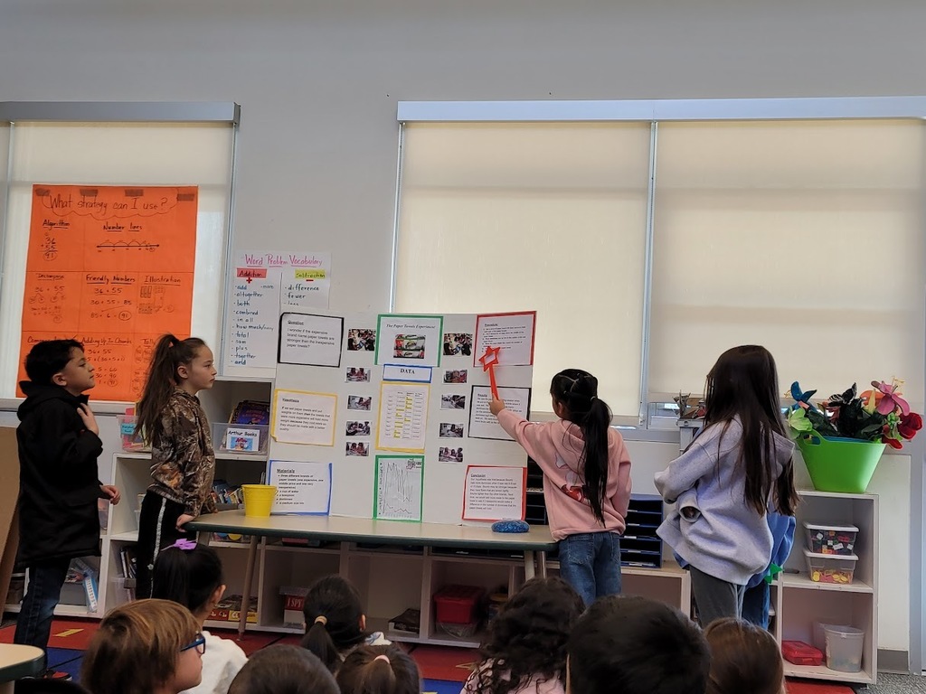 kids with their science fair projects