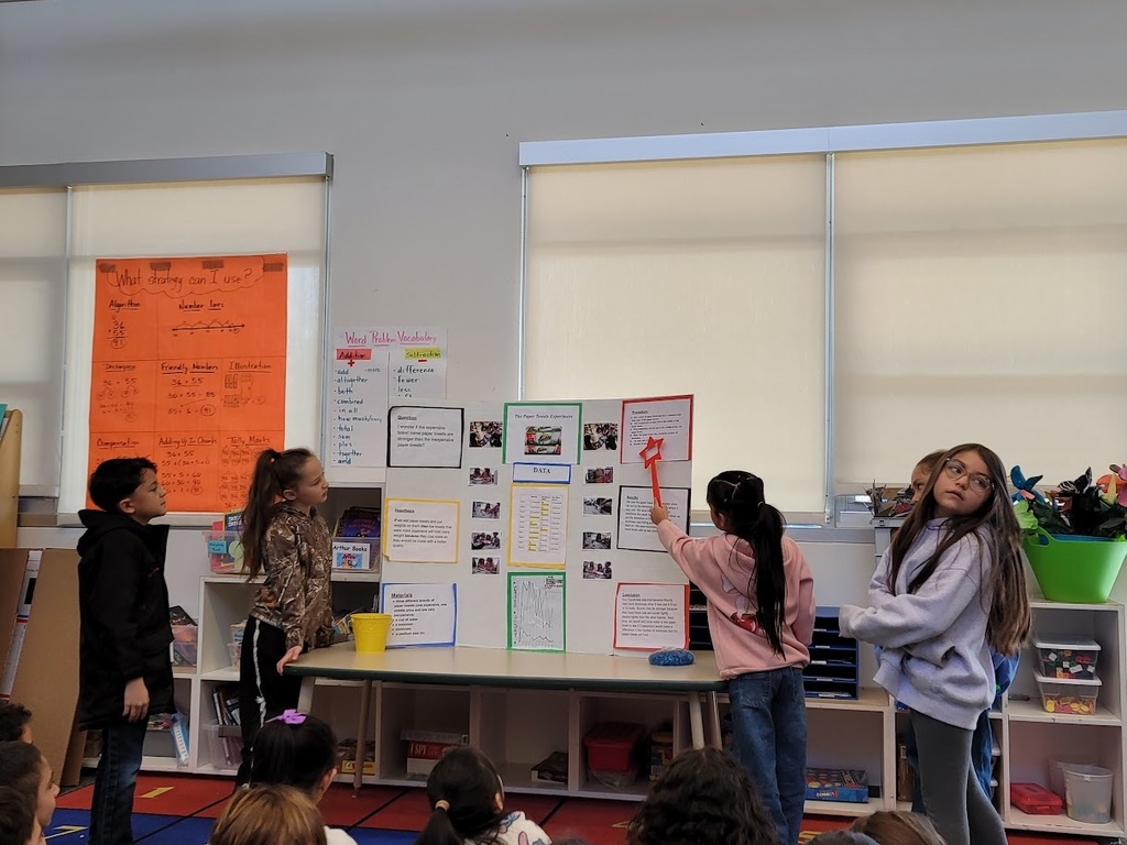 kids with their science fair projects