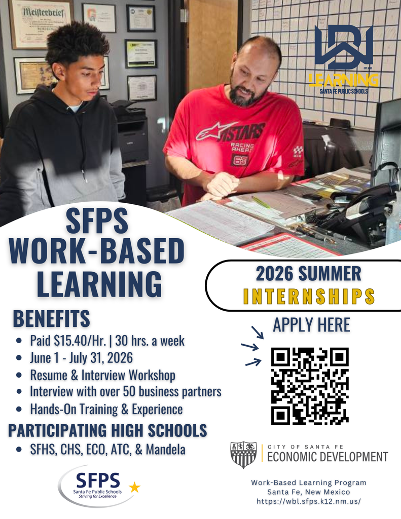 SFPS Work Based Learning applications now open for summer internships.