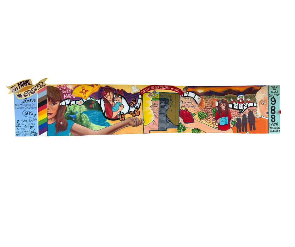 Picture of the mural made by students.